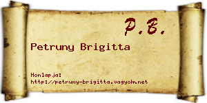 Petruny Brigitta névjegykártya