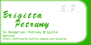 brigitta petruny business card